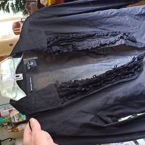 Black NY&CO Tuxedo shirt